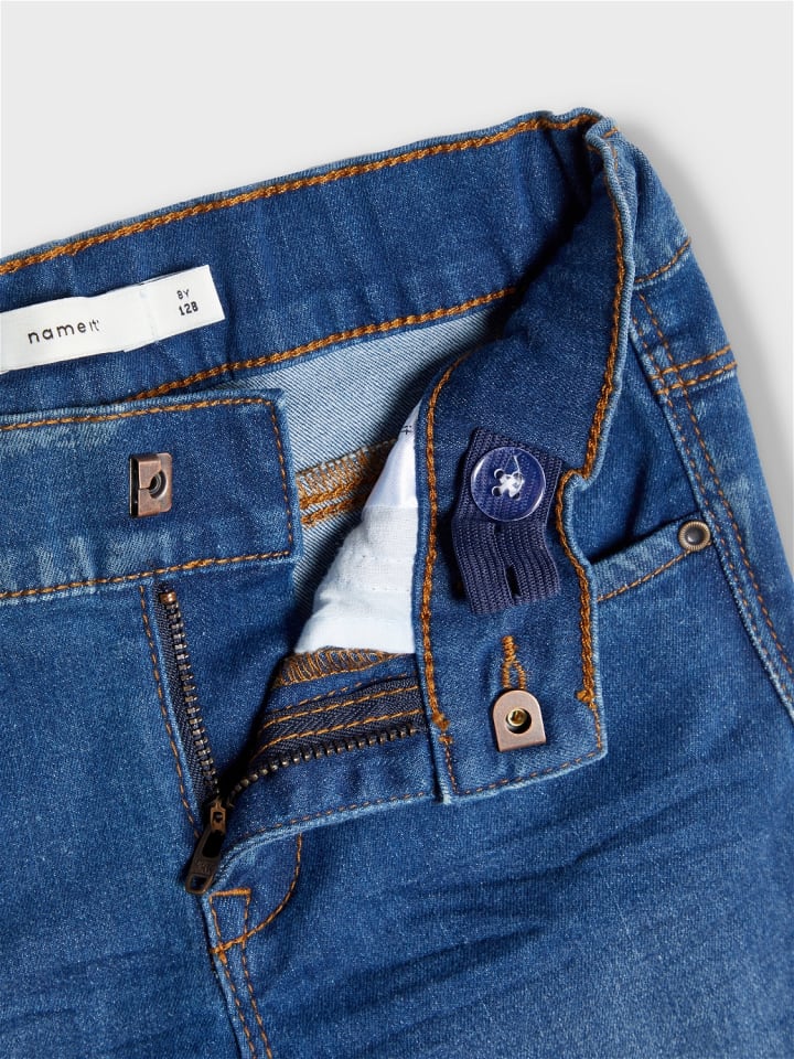 name it Skinny Fit Jeans für Mädchen in Medium Blue Denim günstig kaufen