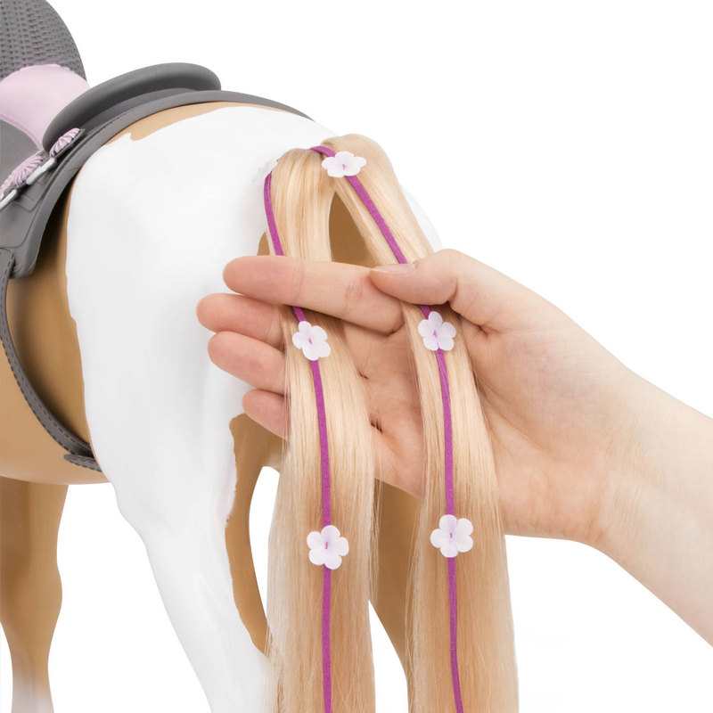 Cheval beige et blanc pour poupée Our Generation