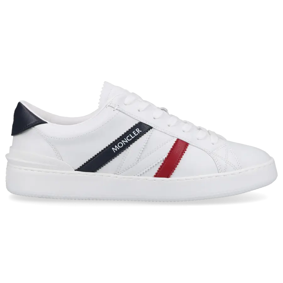 Moncler - Sneaker low MONACO M Kalbsleder - weiß
