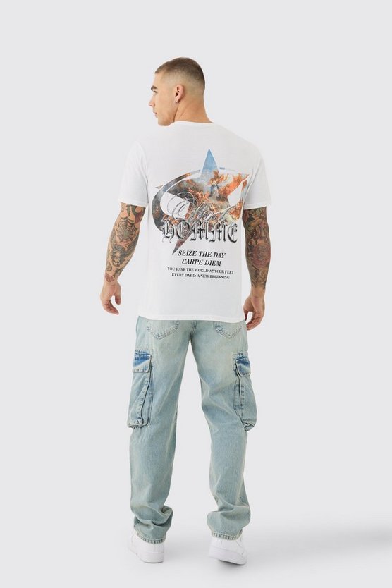Lockere zerrissene Cargo-Jeans mit Taschen