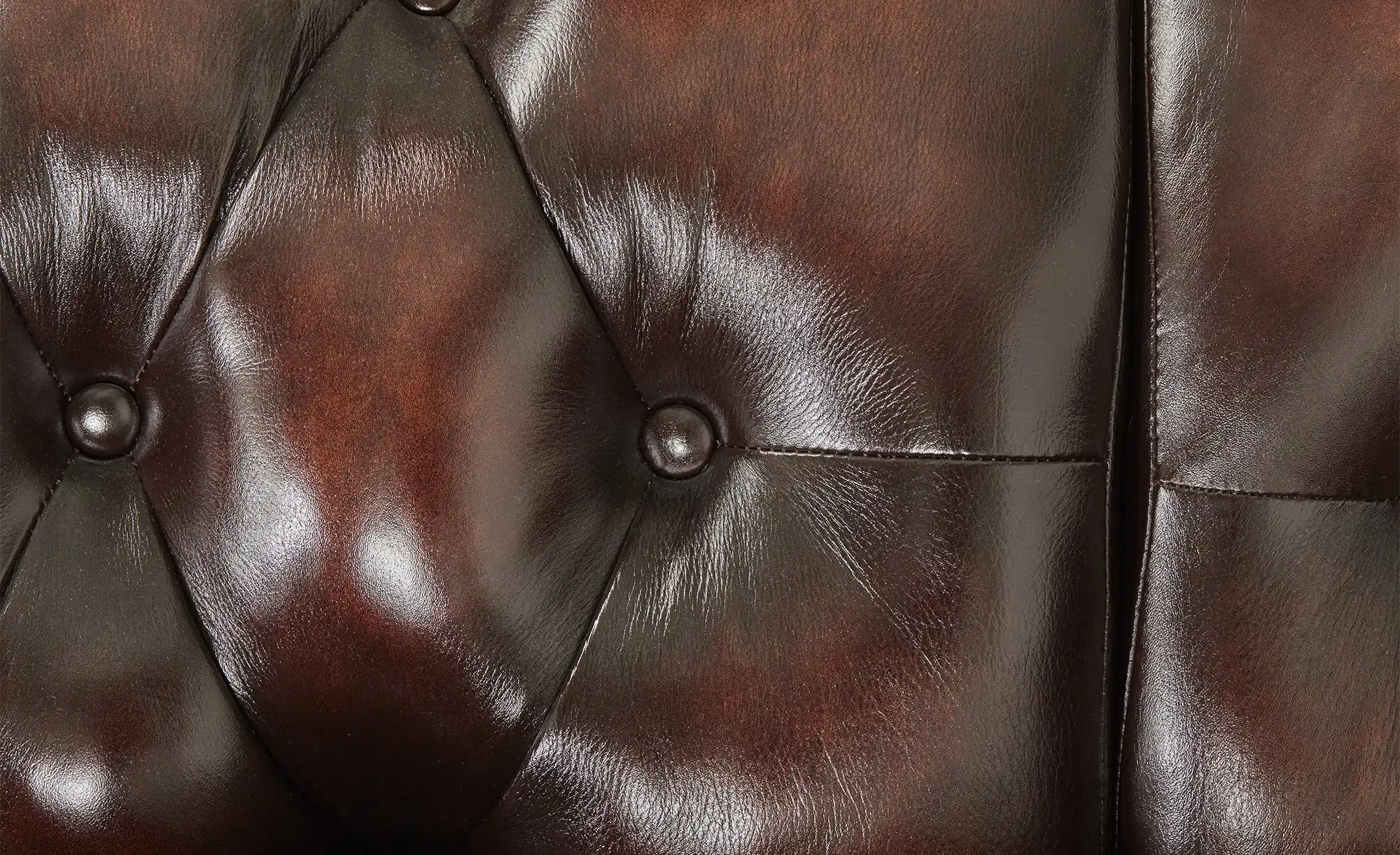 Primo Ecksofa Bezug aus Echtleder Chesterfield