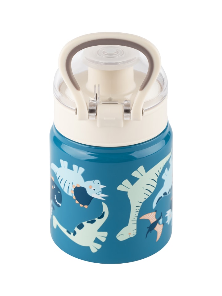 Sigikid Edelstahl-Trinkflasche Kindermotiv Dino, 400ml in blau günstig kaufen onesize