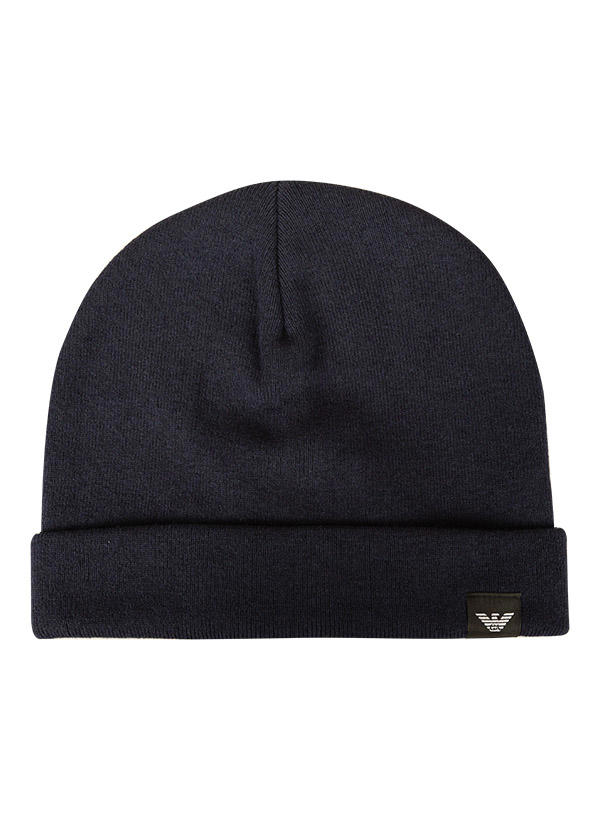 EMPORIO ARMANI, Mütze, Wolle-Kaschmir, marine