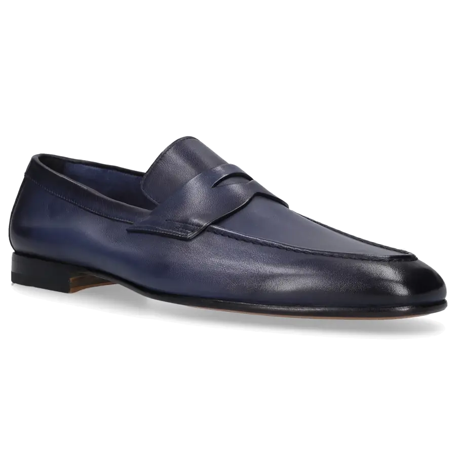 Santoni - Loafer 17511 Kalbsleder - blau