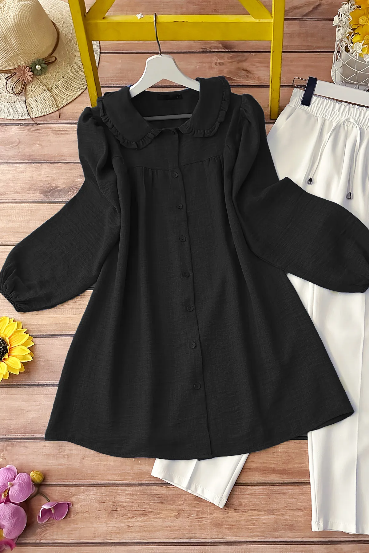 MODAQU  Tunika - Schwarz - Regular Fit