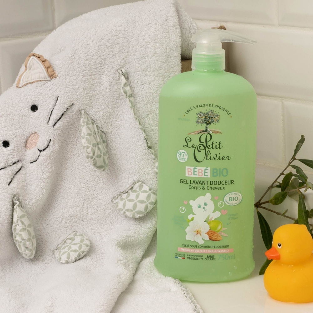 le petit olivier Gel Lavant Douceur Corps & Cheveux BébéCertifié BIO Gel Lavant - Bébé Bio