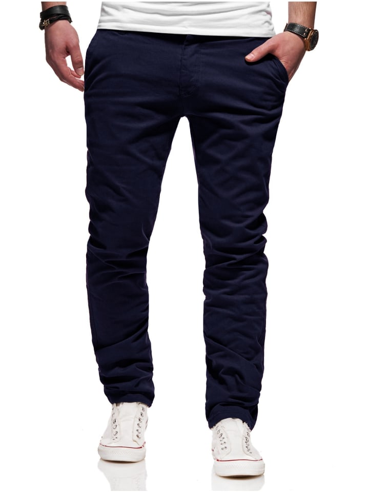 behype Chinohose Heritage in dunkelblau günstig kaufen