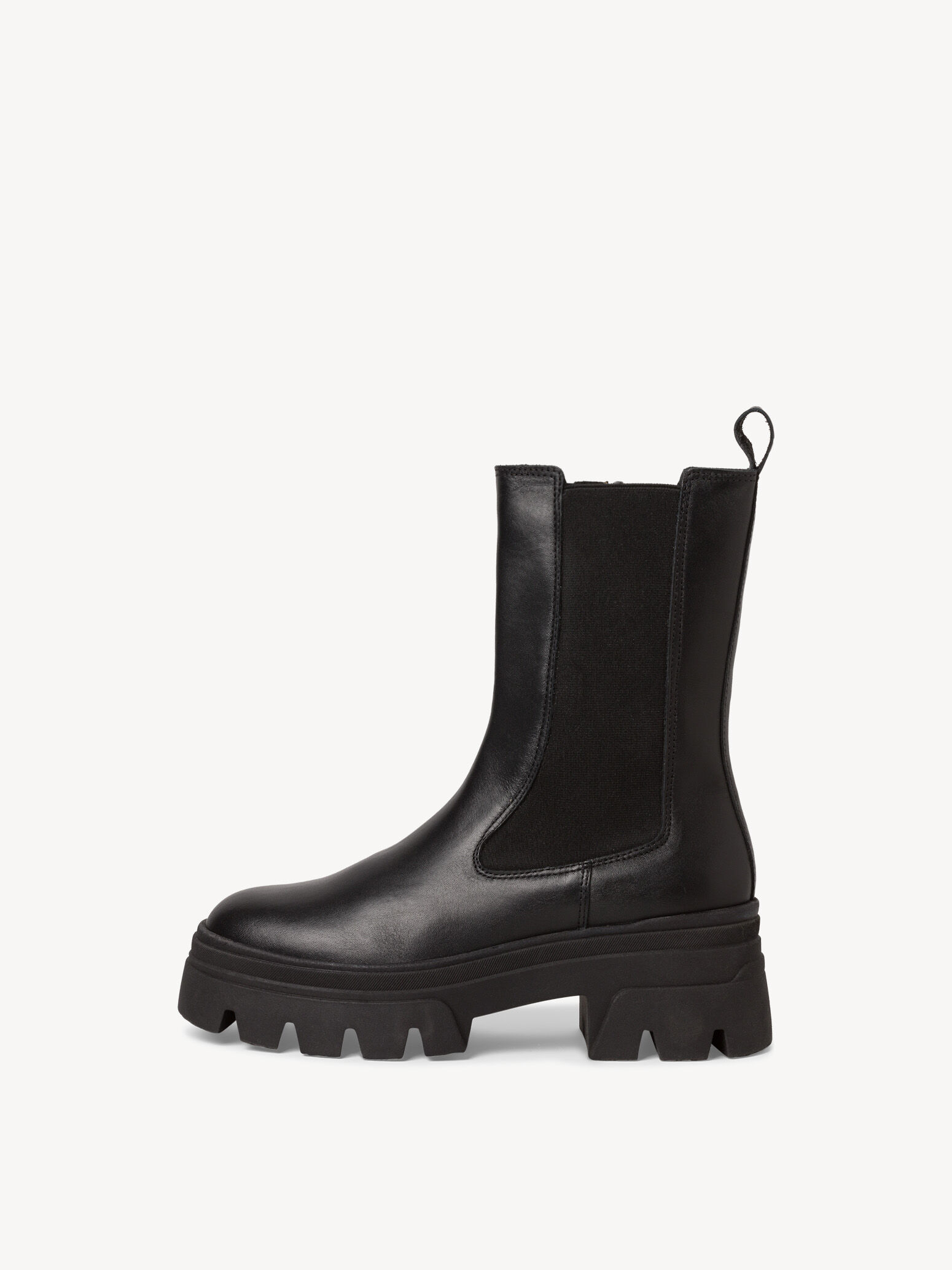 Bottine Chelsea en cuir - noir
