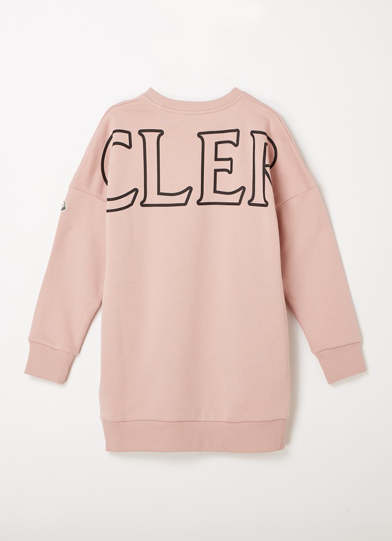 Rochie tricotată cu imprimeu de logo Moncler
