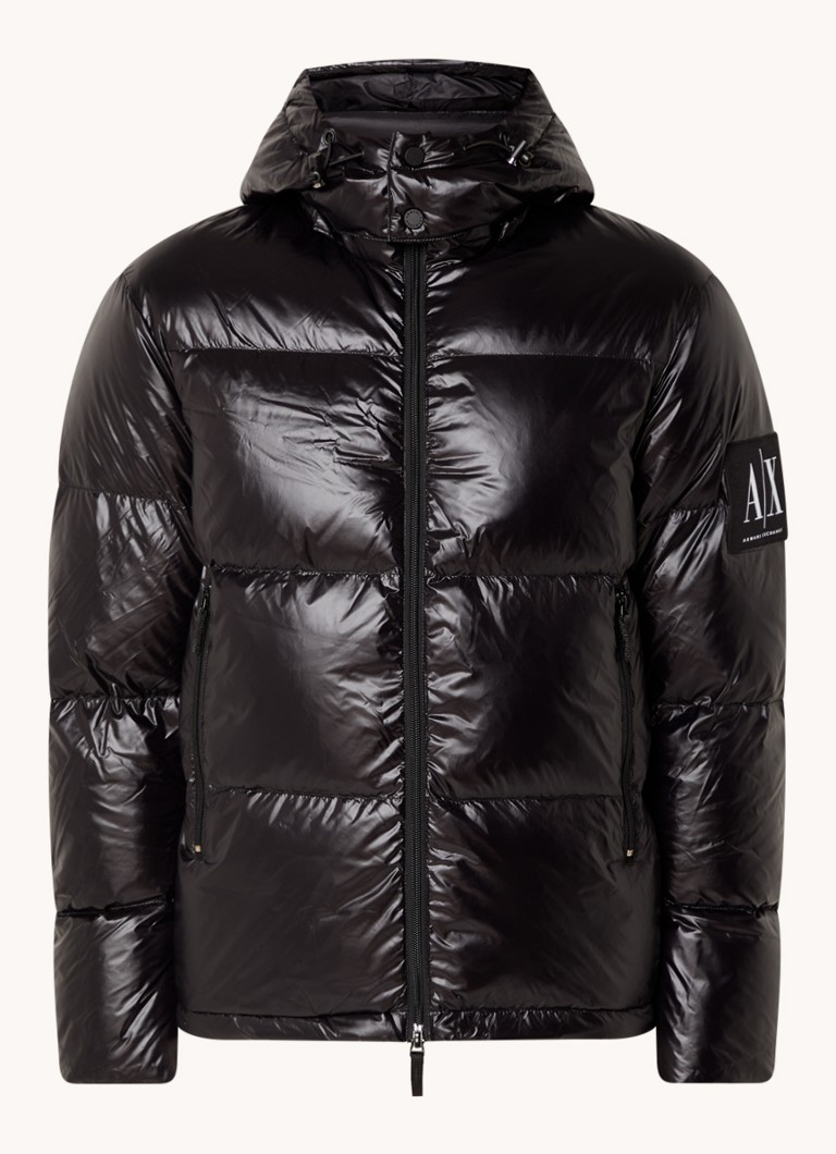 Giacca imbottita in piuma d'oca Armani Exchange con cappuccio removibile.