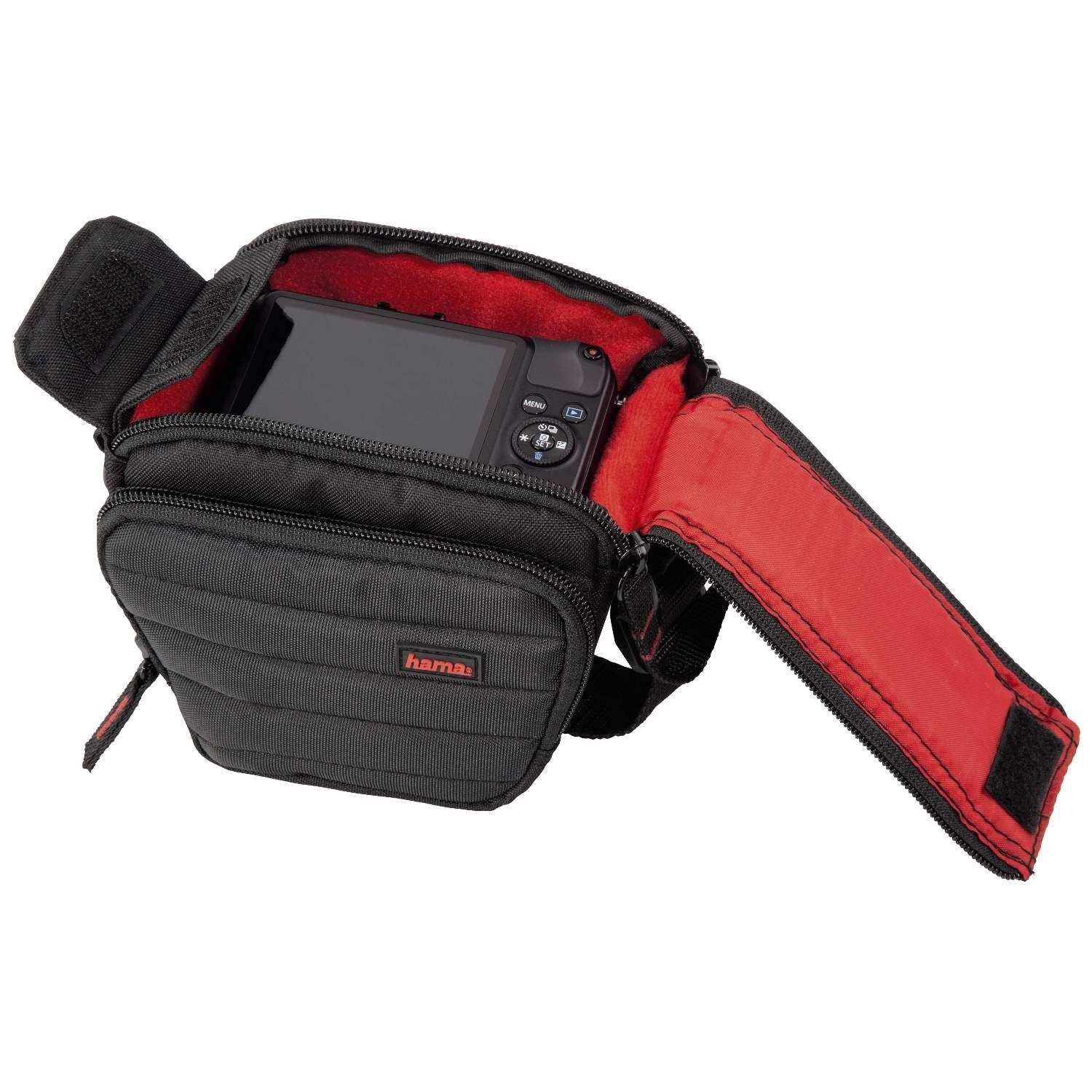 Hama Kameratasche Kamera-Tasche Colt Universal Case Hülle, Inneneinteilung, Schultergurt, Tragegriff, Zubehör-Tasche, Innenfutter