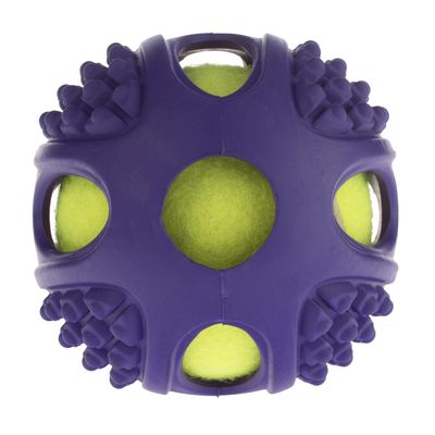 Hundespielzeug Gummi-Tennis-Ball 2in1