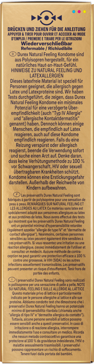 Kondome Natural Feeling, latexfrei, Breite 56mm, 8 St