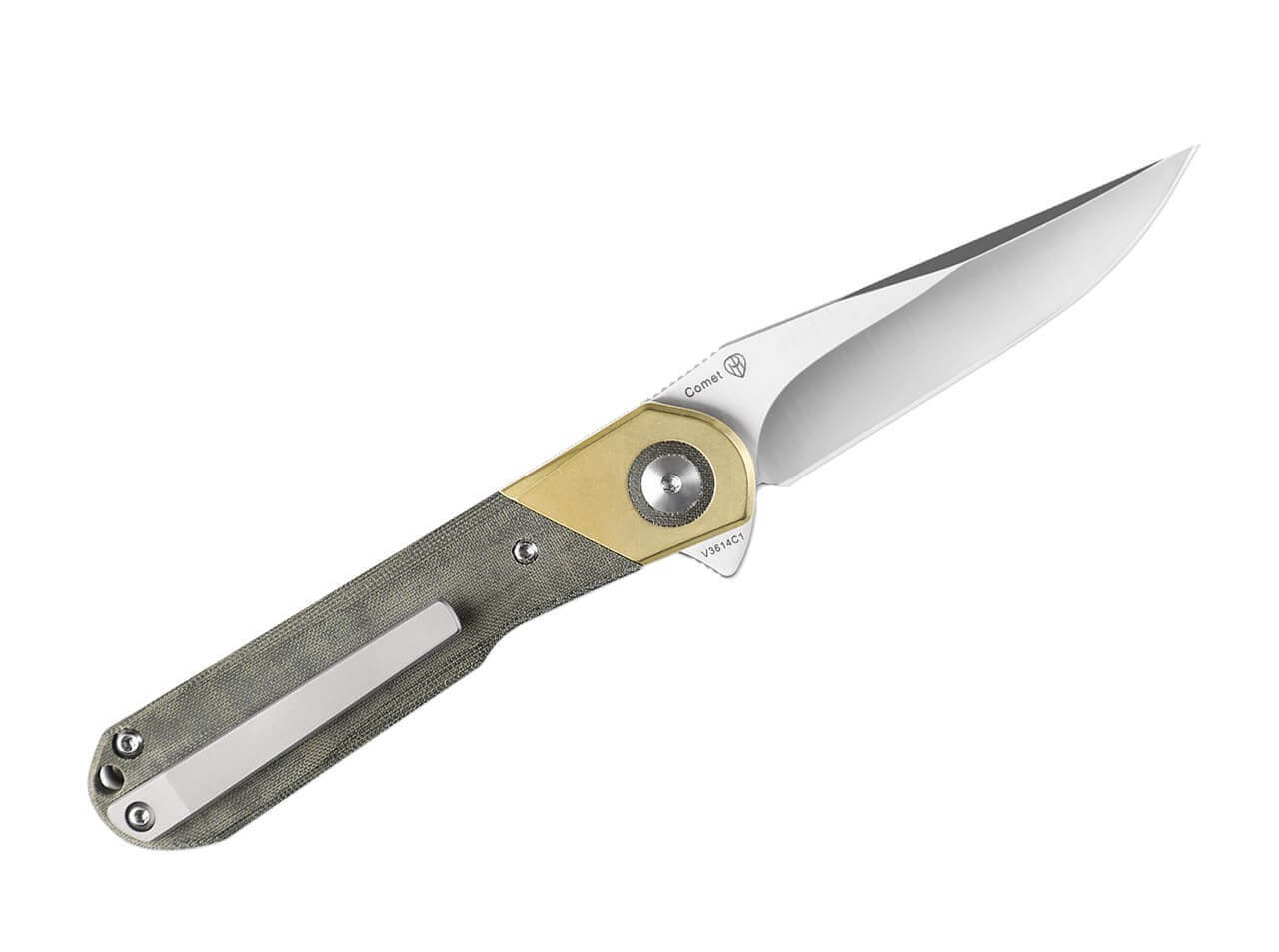 Comet Brass Micarta Green