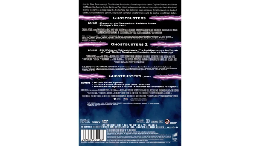Ghostbusters 1-3 DVD Set