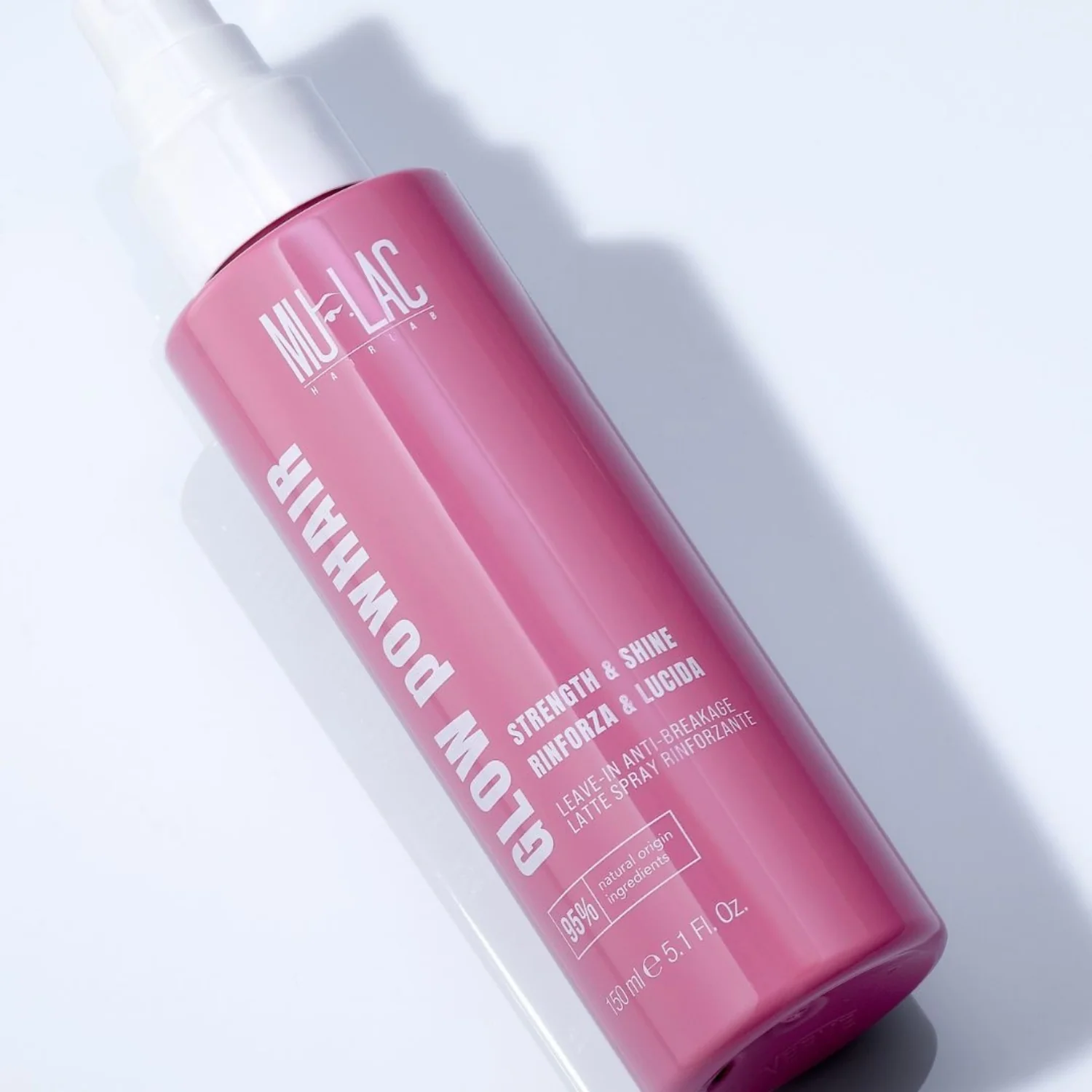 Hairlab GLOW powHAIR FORTALECE Y DA BRILLO - Leche en spray fortalecedora - Laca para el cabello, spray de peinado y acabado.