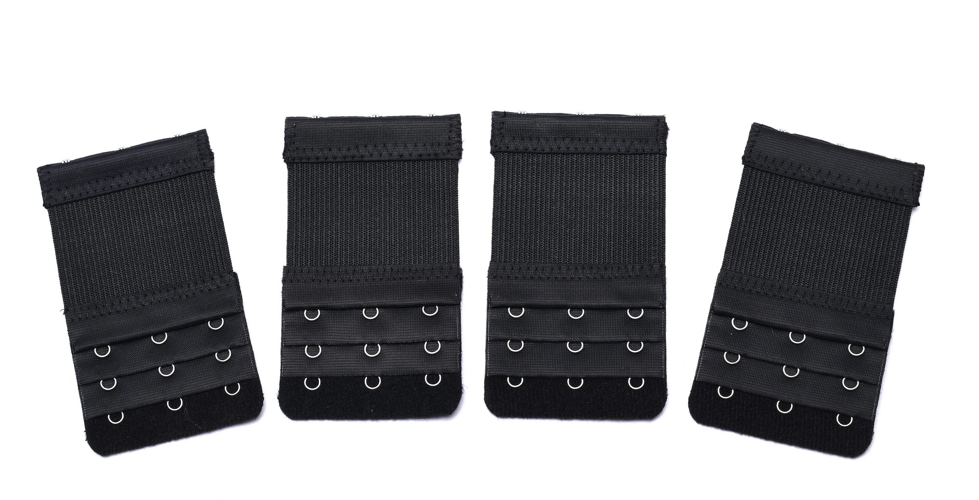 Kongs BH-Verlängerung 4xBH-Verlängerungen BH Verschluss 4er-Pack 2 Haken 3 Haken 4 Haken (Set 4 Stück), elastisch mit Gummi
