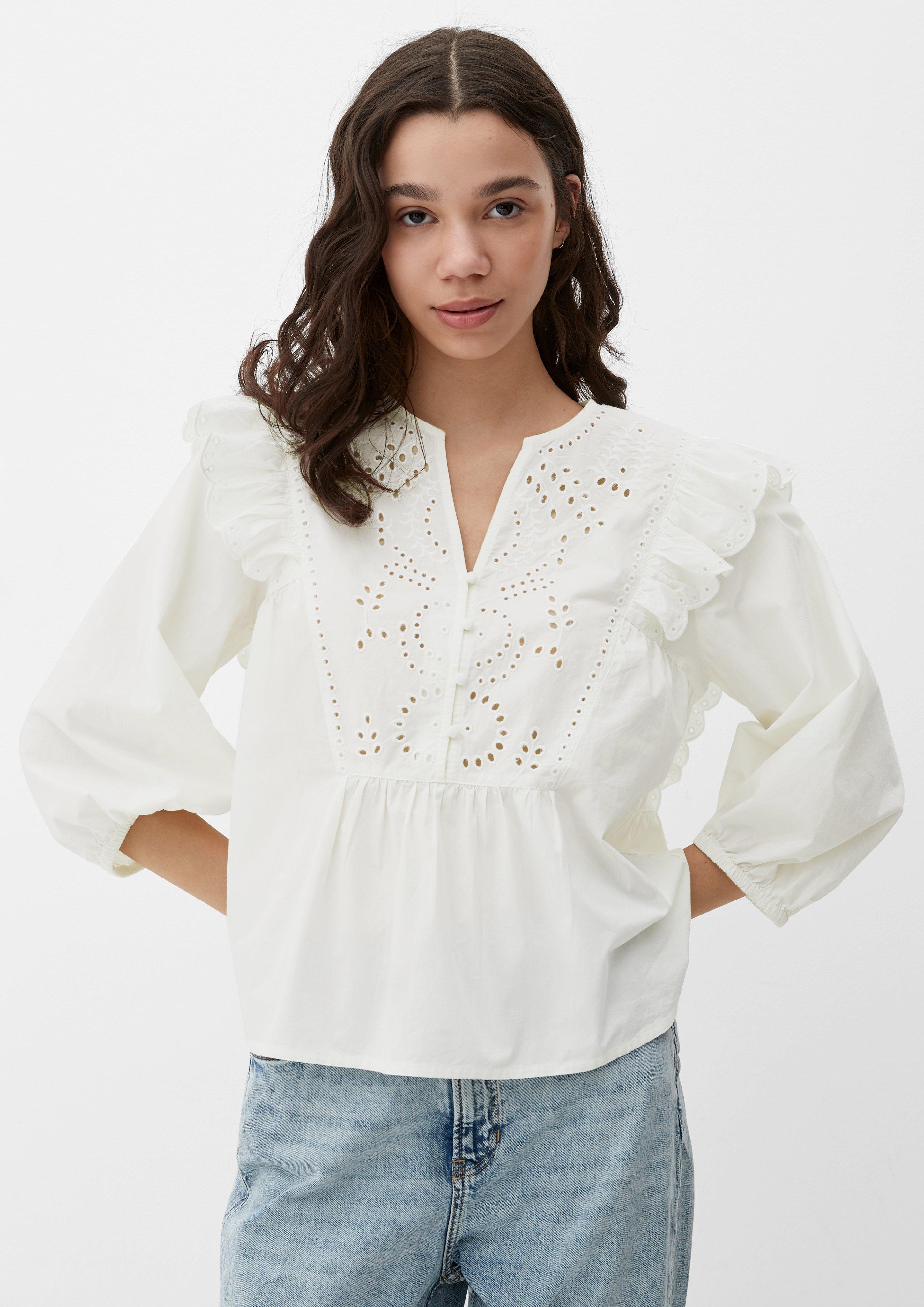 Tunika-Bluse mit Lochstickerei  2124030-0200