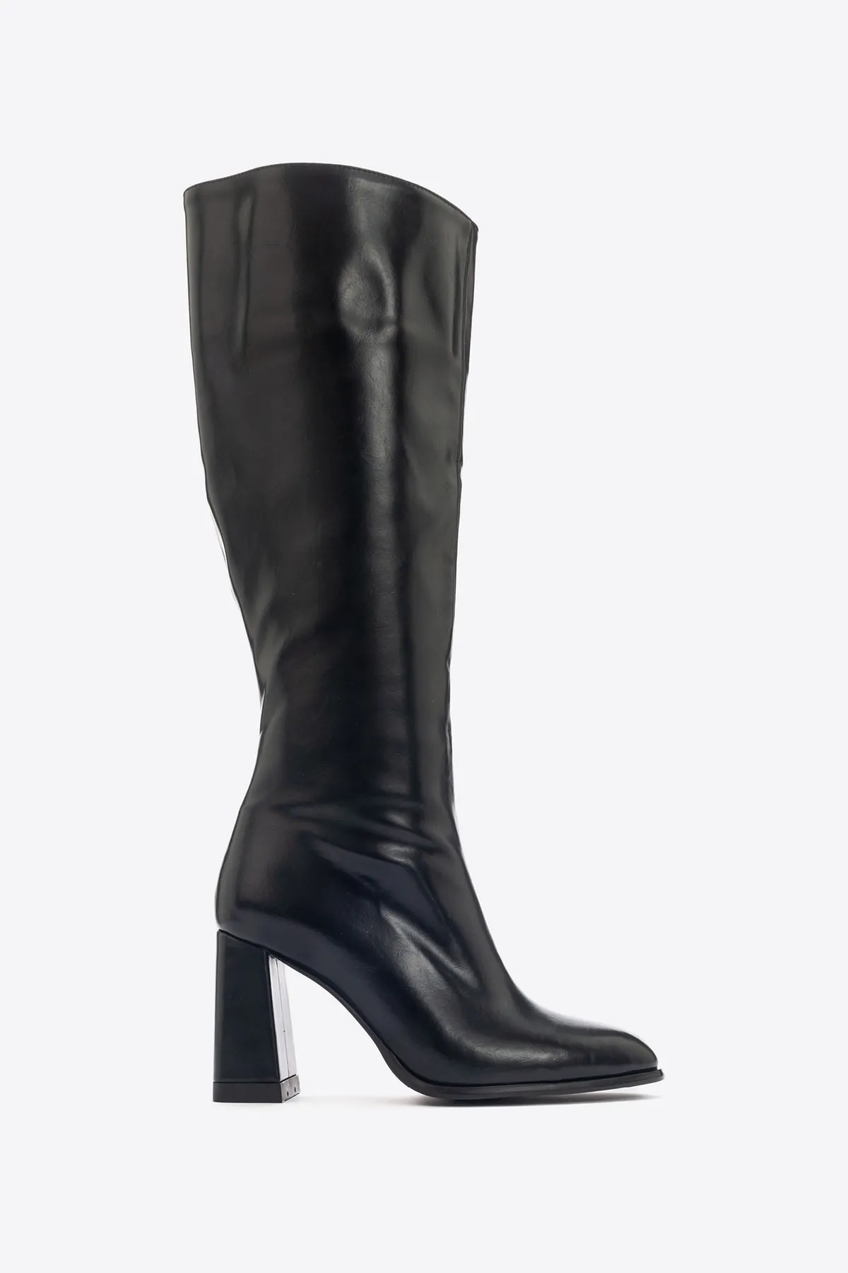 LuviShoes  Decer Black Skin Damen-Stiefel mit Absatz