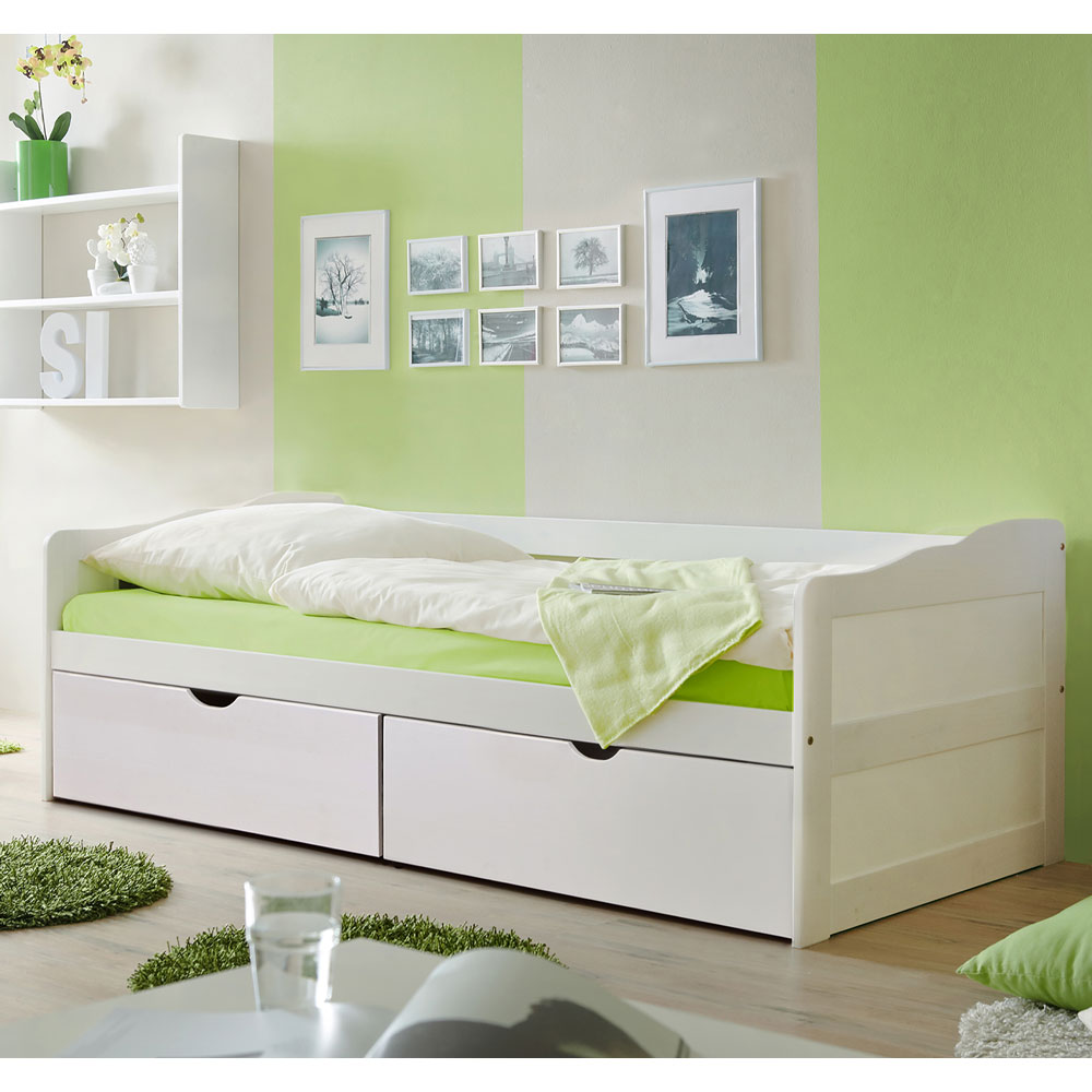 Ticaa Sofabett mit Schubkasten Melanie weiß