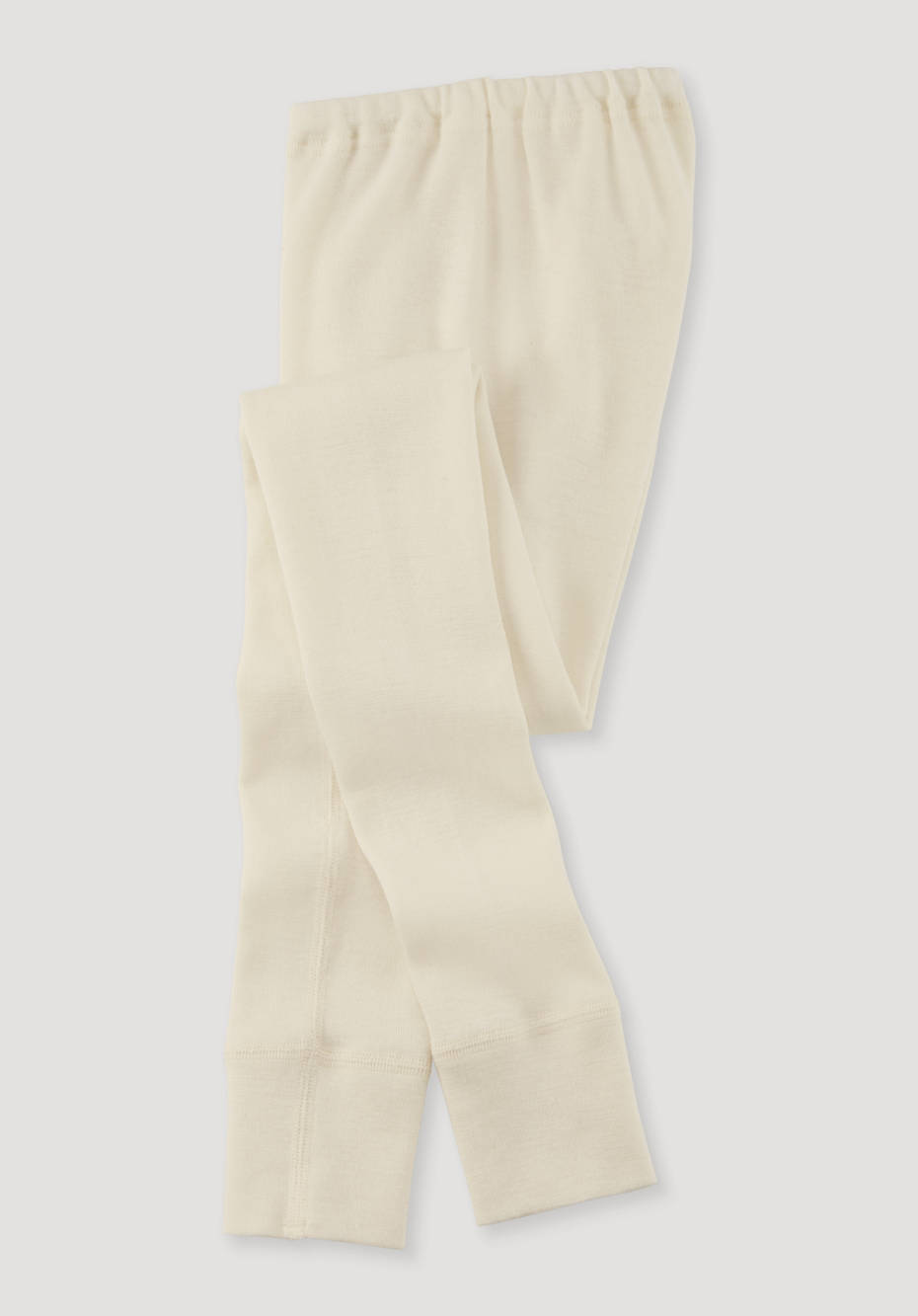 Lange Unterhose aus Bio-Baumwolle mit Bio-Schurwolle und Seide