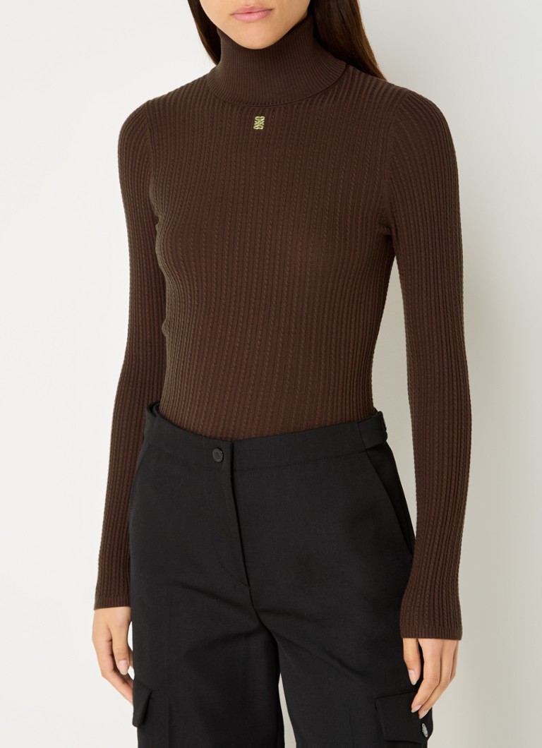 Maglione Sandro a trecce, misto lana, con logo