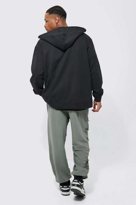 Oversize Jogginghose mit Spray Naht-Print