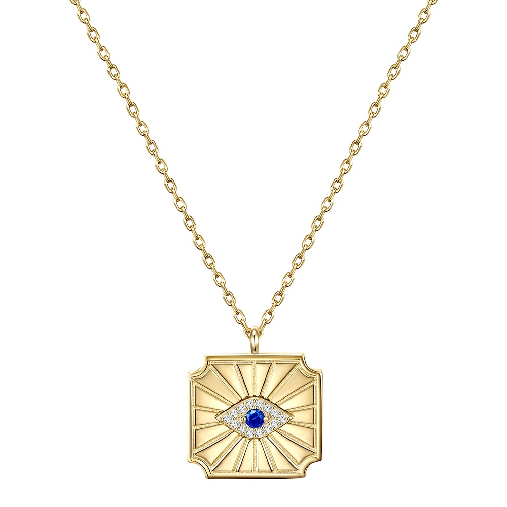 Glanzstücke München Collier en argent Œil omniscient Argent sterling Oxyde de zirconium (CZ) en Or ja collier