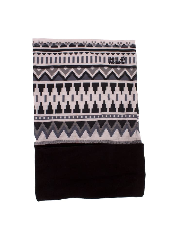 Jack Wolfskin Schal Print Fleece Headgear Neck Warmer Tube Loop in Schwarz günstig kaufen onesize