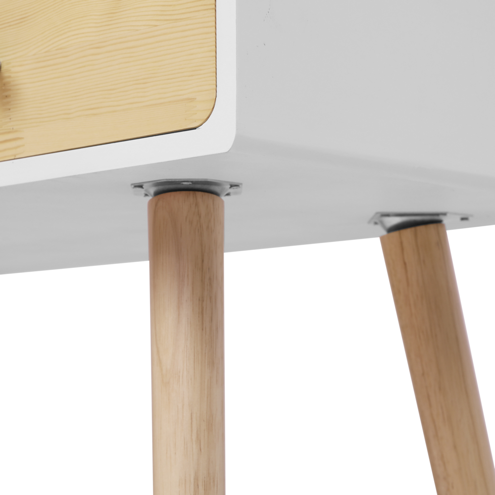 Happy Home Happy Home Schminktisch mit Spiegel, 2 Schubladen und Hocker HDT01-WEI weiß
