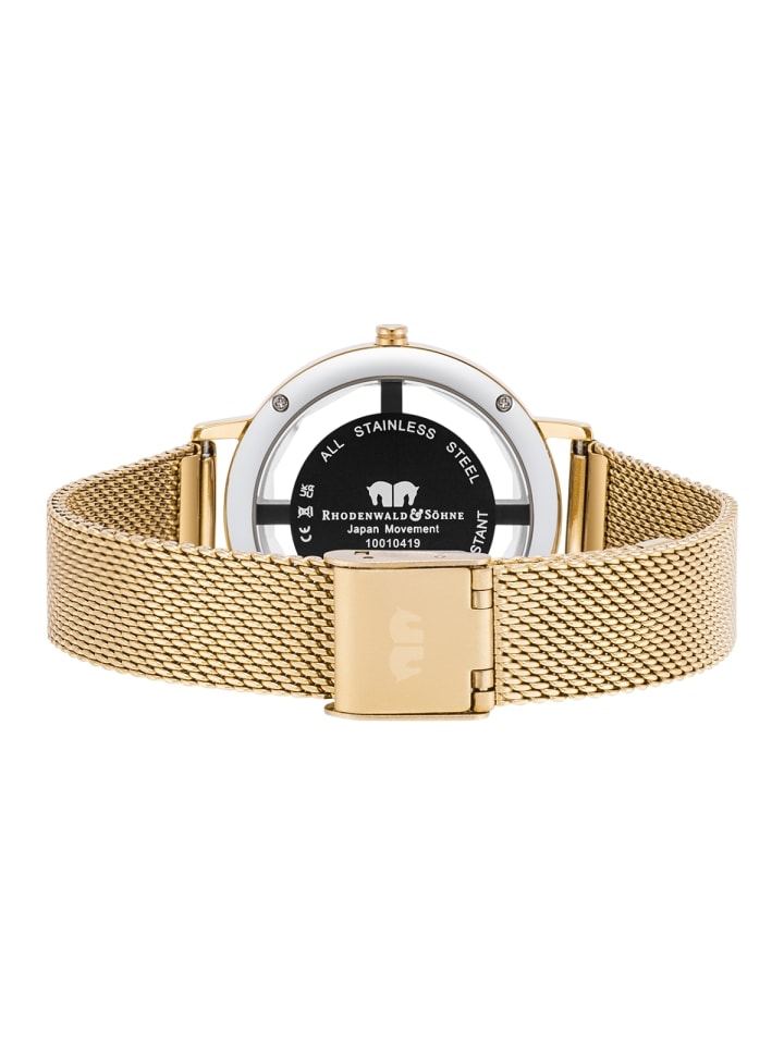 Rhodenwald & Söhne Damen Quarzuhr gelbgold Edelstahl gelbgold in gelbgold günstig kaufen 20 cm