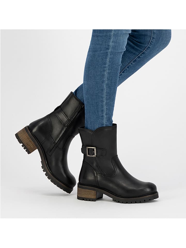 mysa Leder-Stiefeletten in Schwarz günstig kaufen