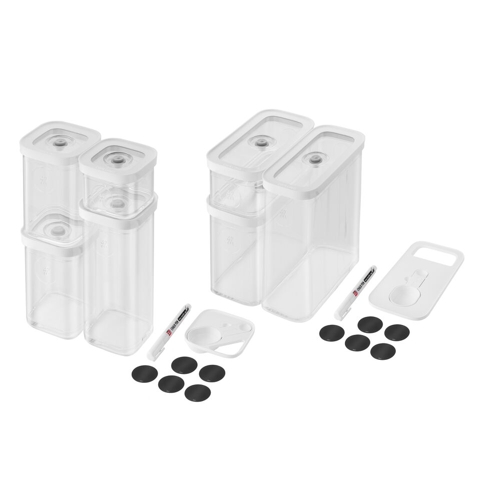 Cube Set S & M Boxen, transparent weiß / 11- TLG.