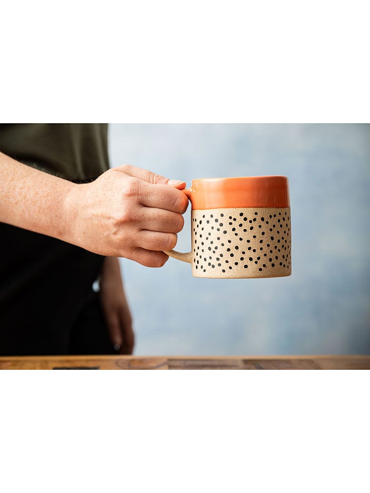 Mikasa 2er-Set: Tassen in Orange/ Beige - 390 ml günstig kaufen onesize