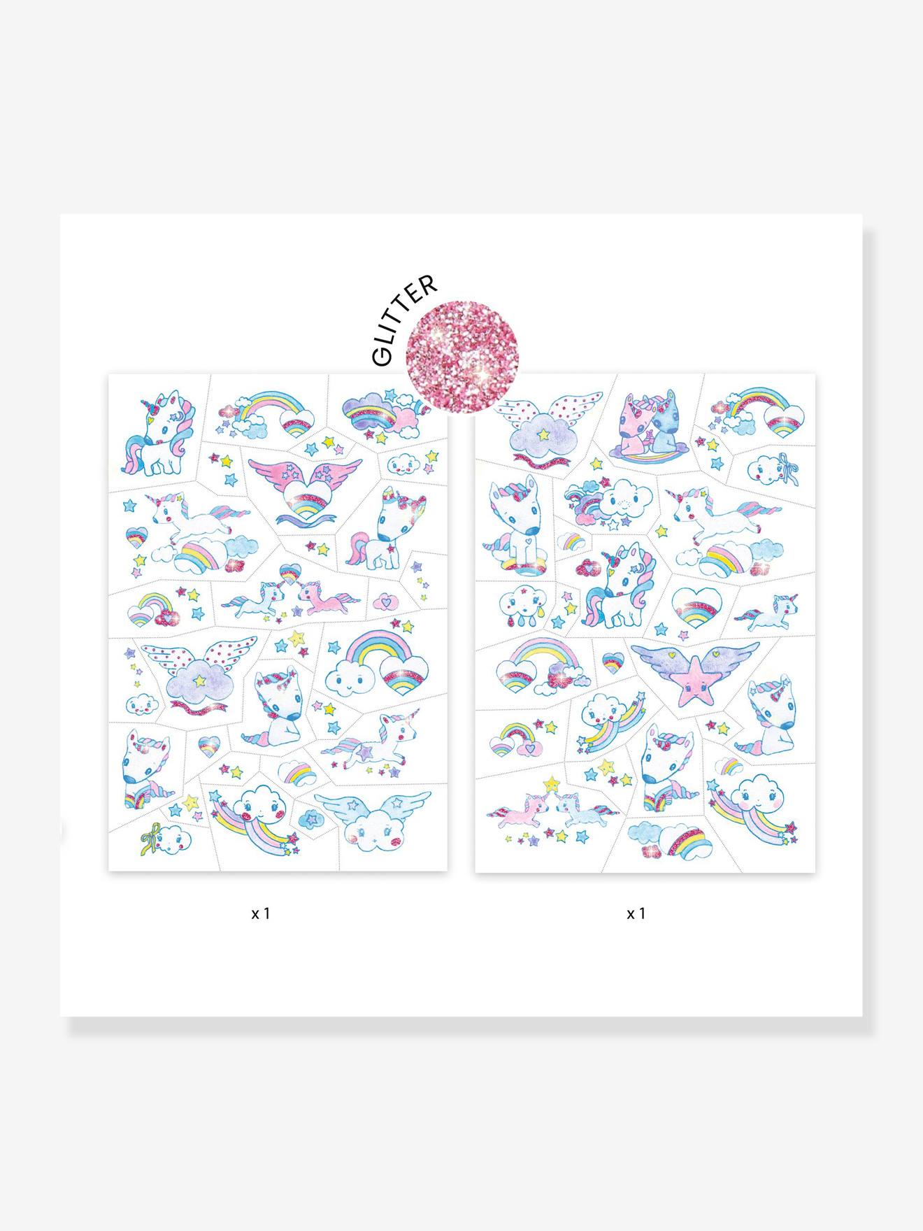 Djeco Kinder Klebetattoos EINHORN DJECO - rosa