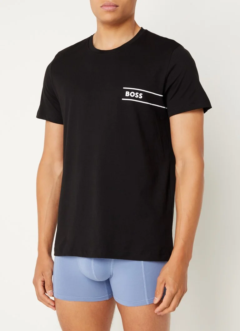 HUGO BOSS -t-paita, jossa logopainatus