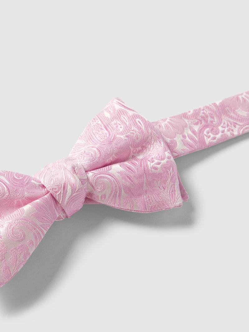 Fliege mit Allover-Muster Modell 'Paisley' in rosa