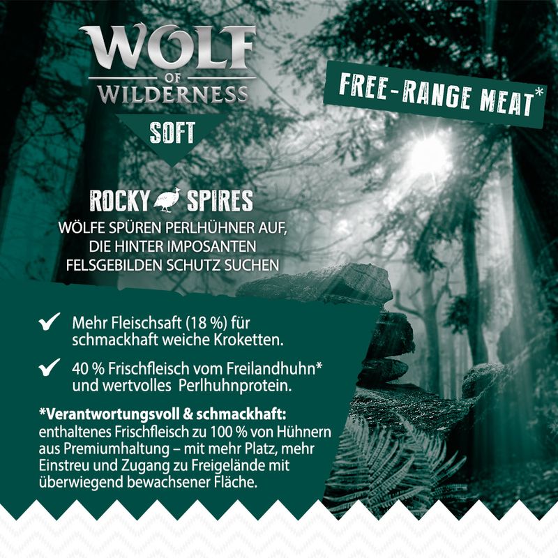 Wolf of Wilderness Soft - Rocky Spires - Freiland-Huhn & Perlhuhn
