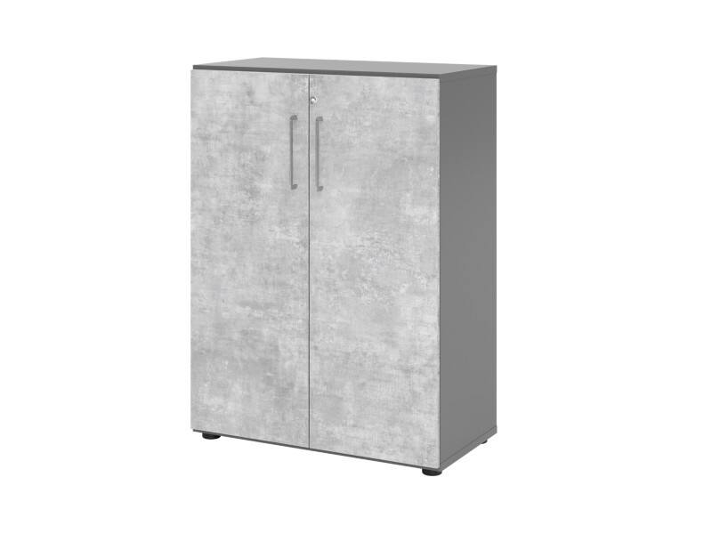 Hammerbacher Schrank V938T3/G/M/BS Beton, Graphit  80 x 42 x 110 cm