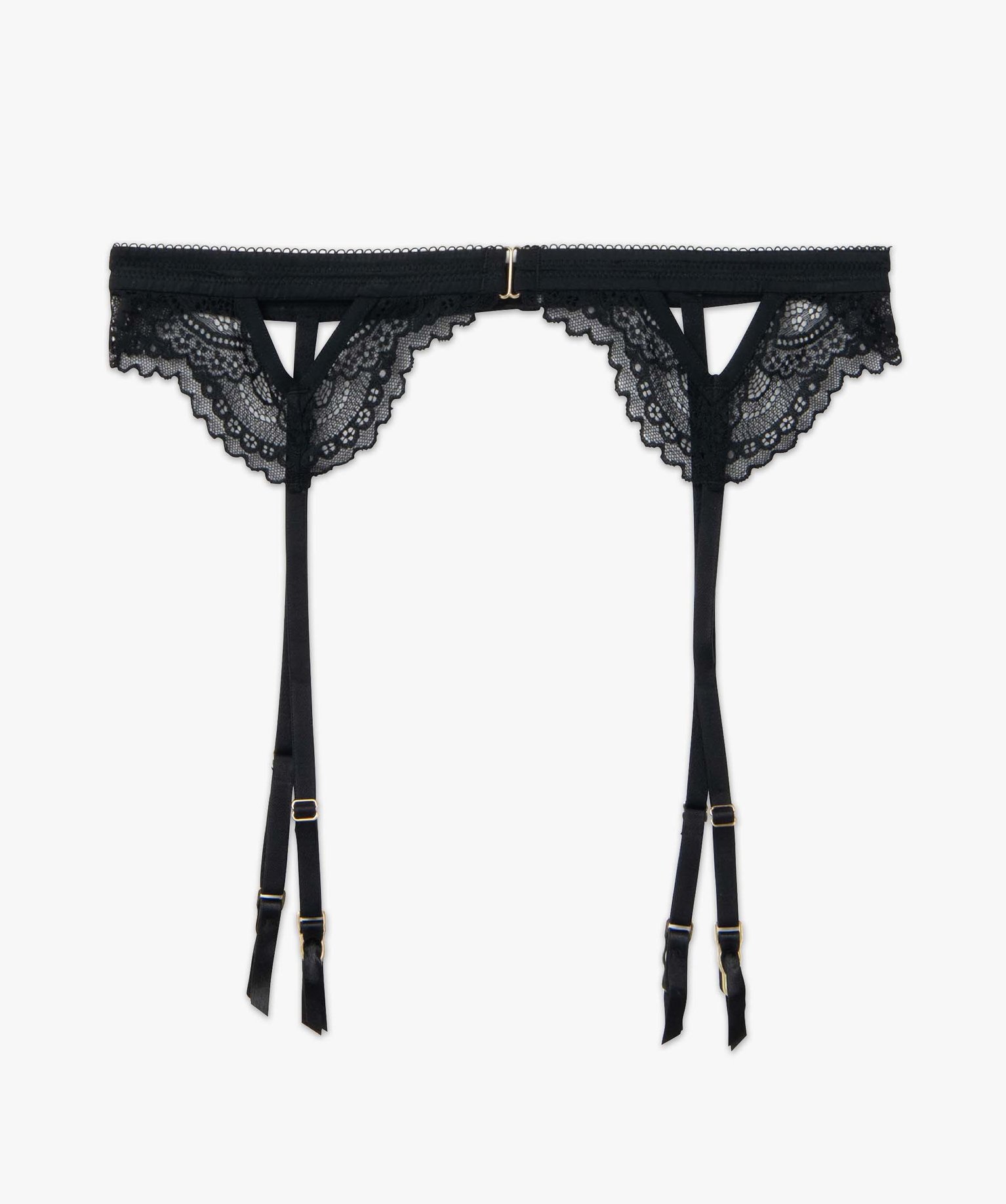 Porte-jarretelles en dentelle noir | GEMO