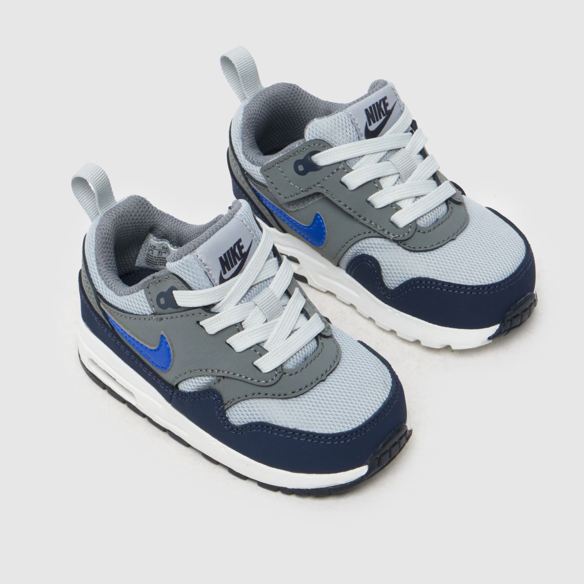 Nike grå multifärgade Air Max 1 easyon pojkar småbarnsskor