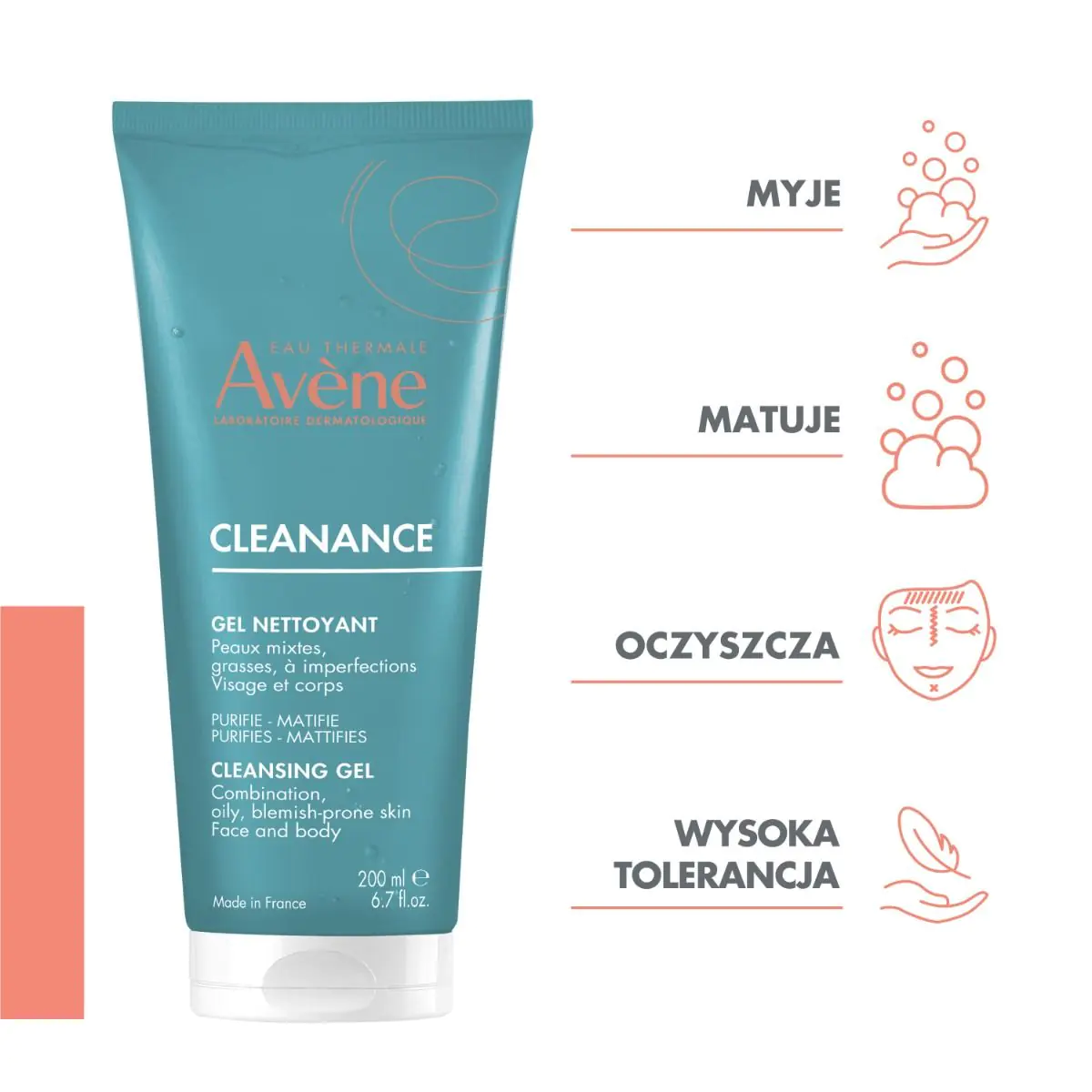 Avène Cleanance Καθαριστικό Τζελ για Λιπαρό και Ακνεϊκό Δέρμα, 200 ml