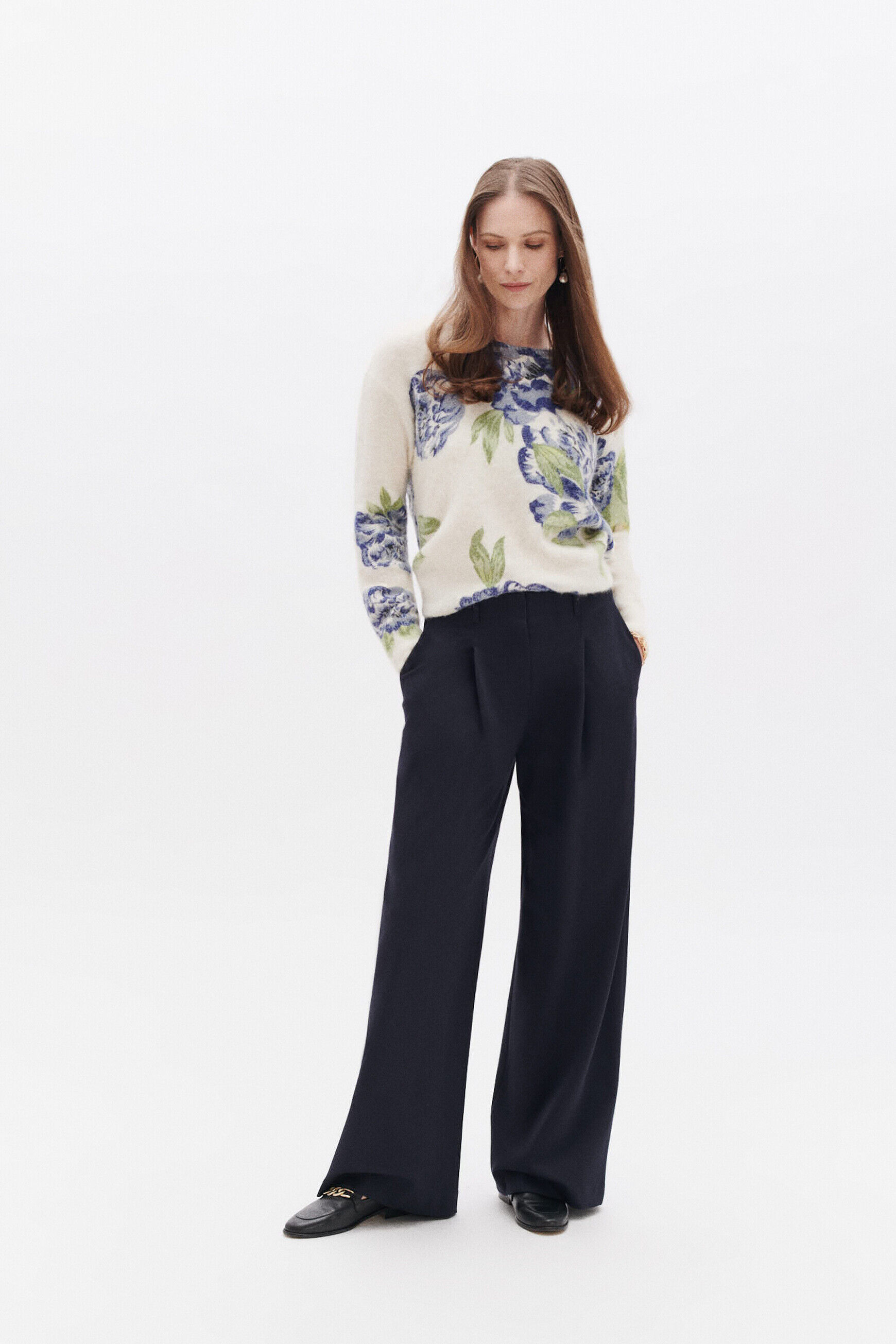 Pull manolia bleu ciel femme