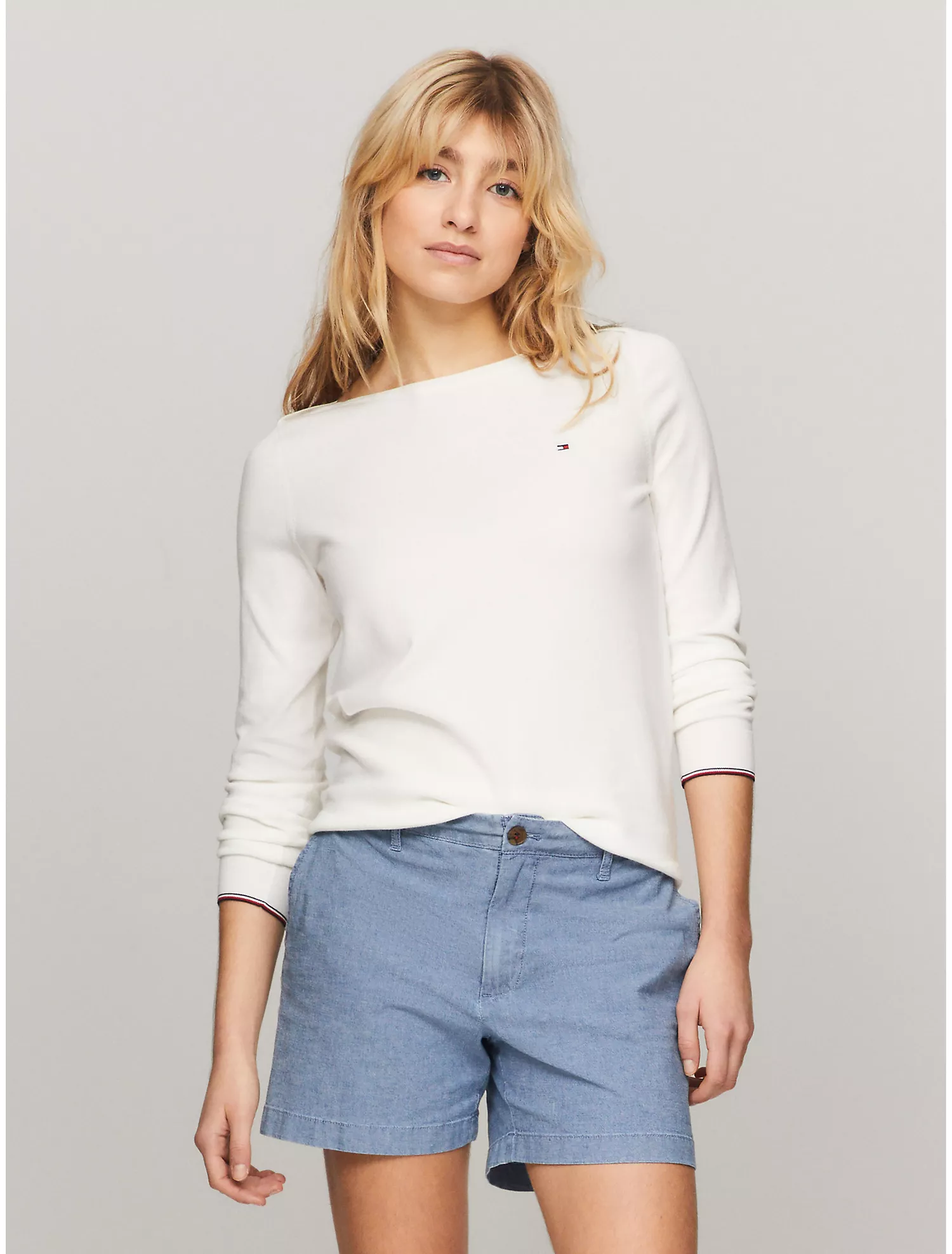 Solid Boatneck Sweater