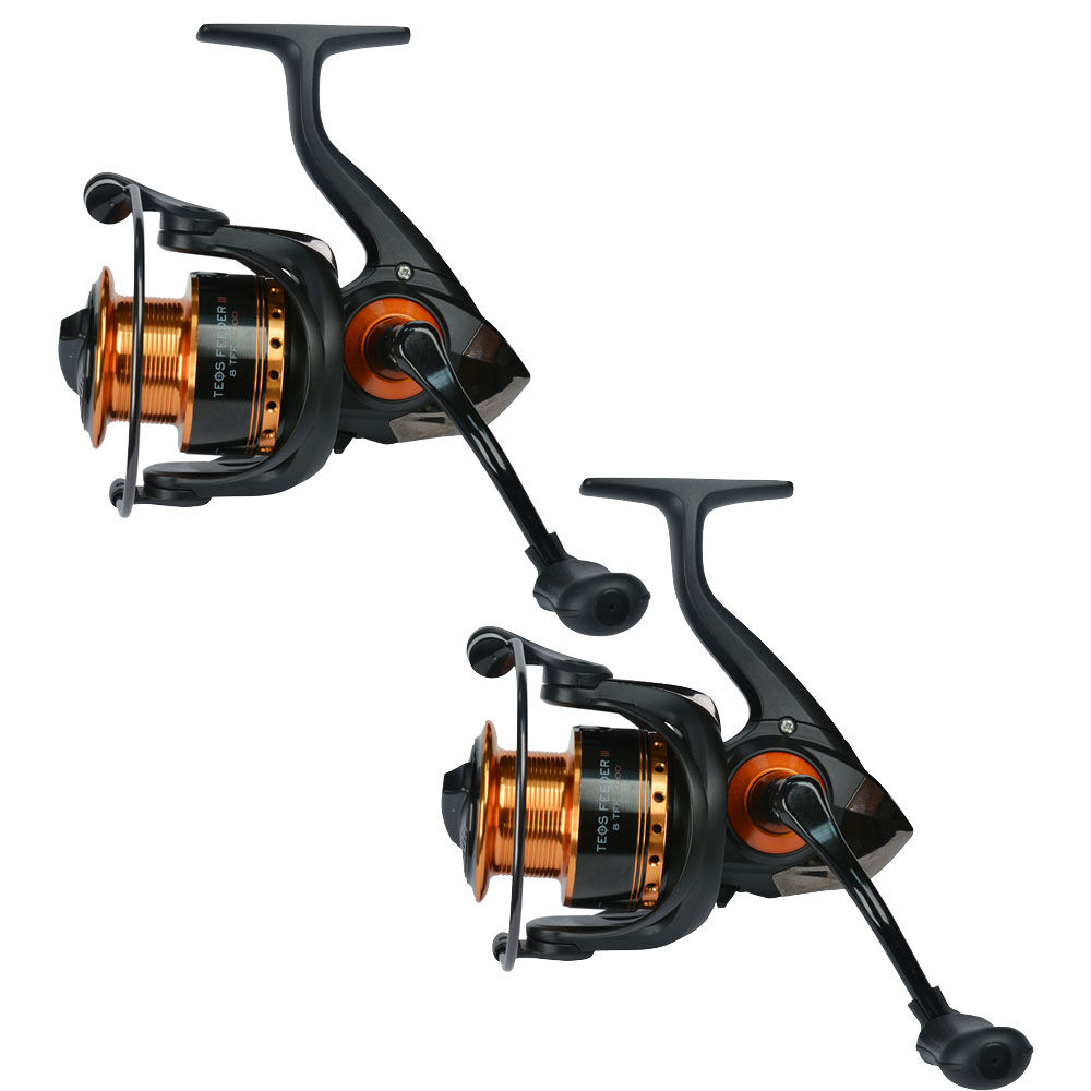 Team France front drag reels, pack of 2 Teos Feeder III 4000 reels