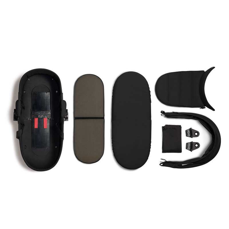 Poussette Yoyo2 4 roues châssis blanc nacelle noire Babyzen