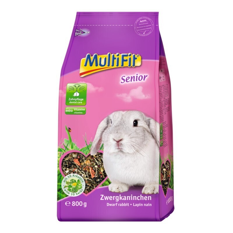 MultiFit Hauptfutter MultiFit Zwergkaninchen Senior 800g