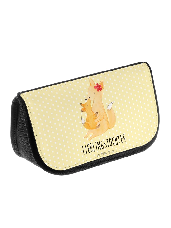 Mr. & Mrs. Panda Kosmetiktasche Fuchs Mama mit Spruch in Gelb Pastell günstig kaufen onesize