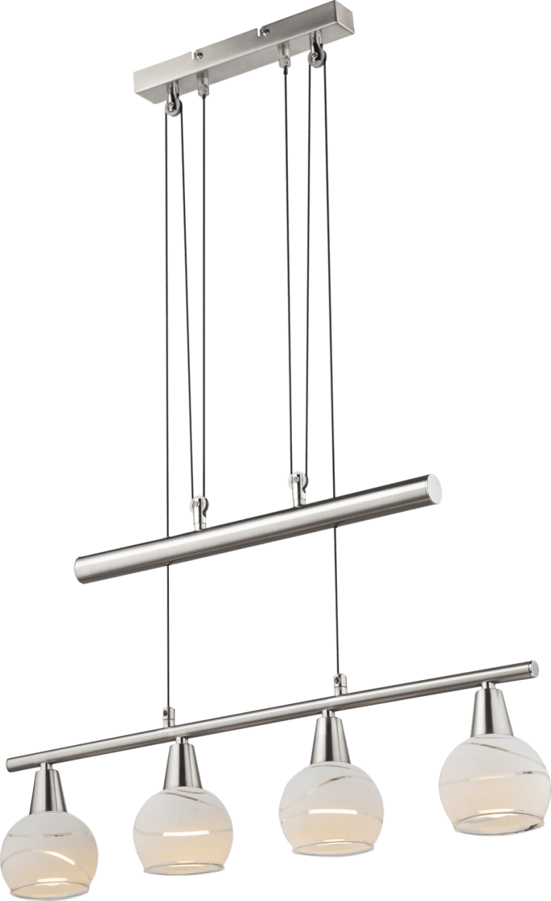 Globo Lighting - ELLIOTT - Hängeleuchte Metall Nickel matt, 4x E14 LED