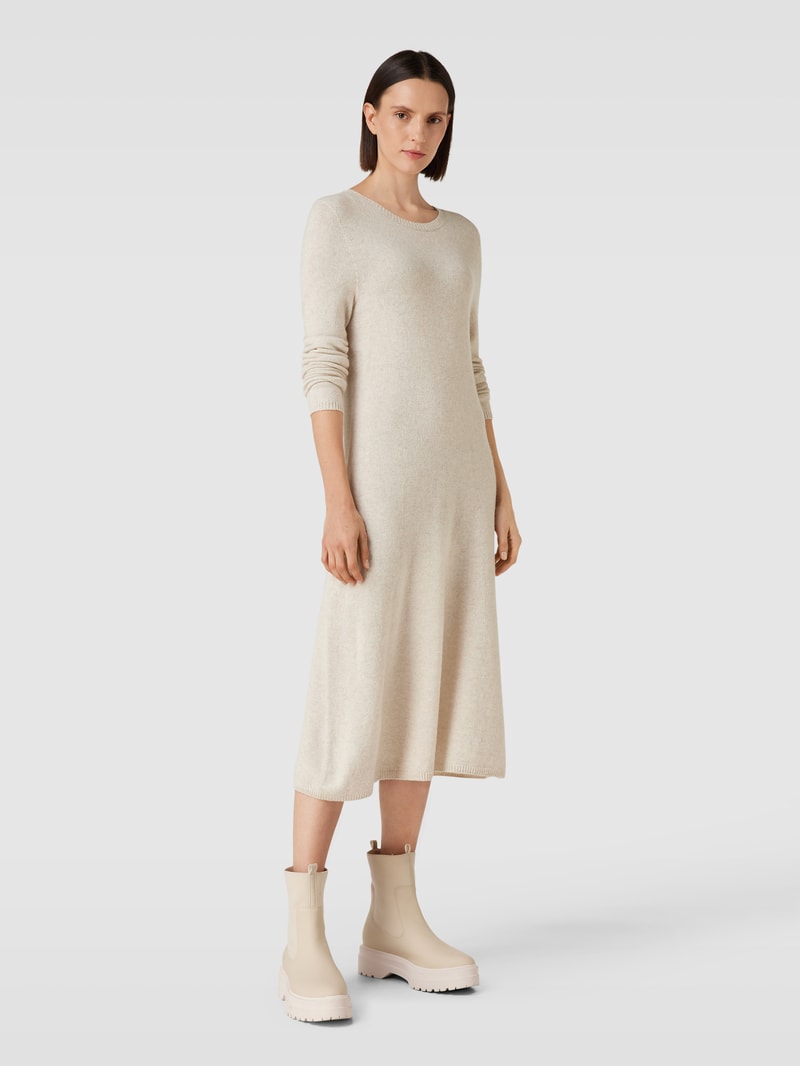 Strickkleid mit Rundhalsausschnitt in offwhite